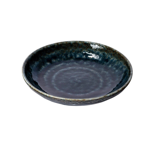 Porcelain Small Plate Blue Oribe