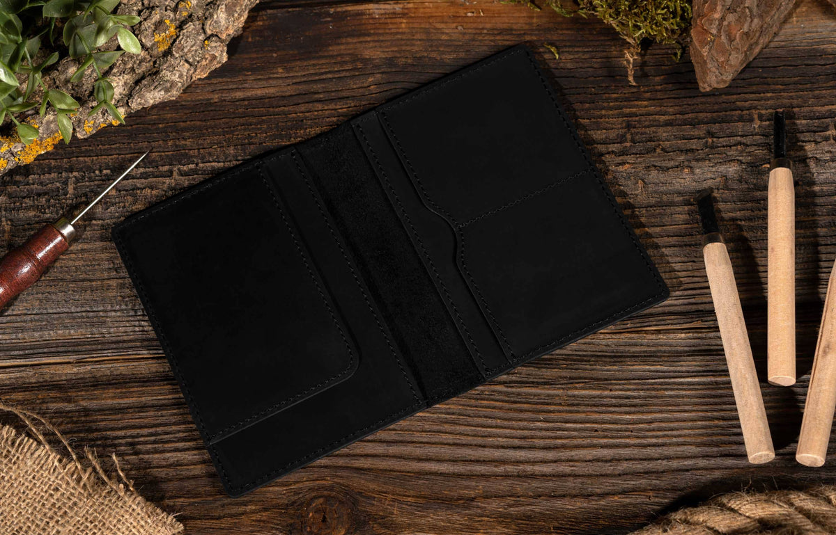 Passport Cover, Genuine Leather Passport Holder Case: Green