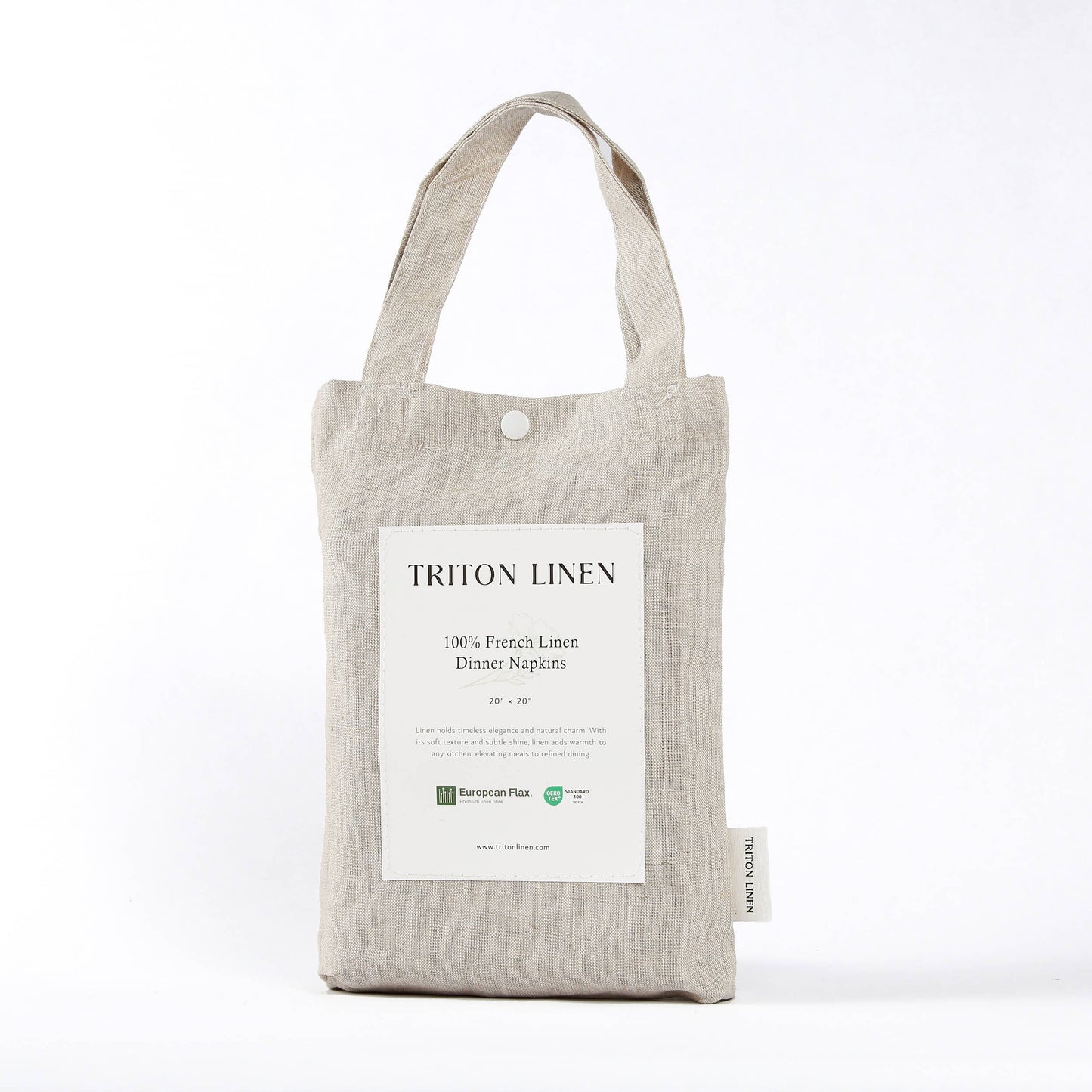 100% Linen Napkins (Set of 4) - 20'' x 20'' - Natural Linen
