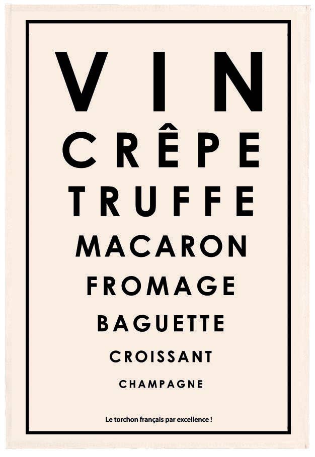 Tea towel Test French Specialties Ecru 48 X 72
