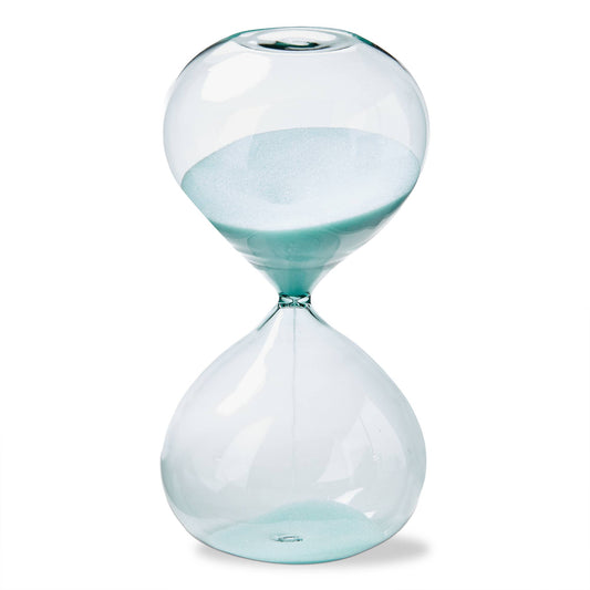 Light Green Sand Timer Hourglass Decor Borosilicate Glass