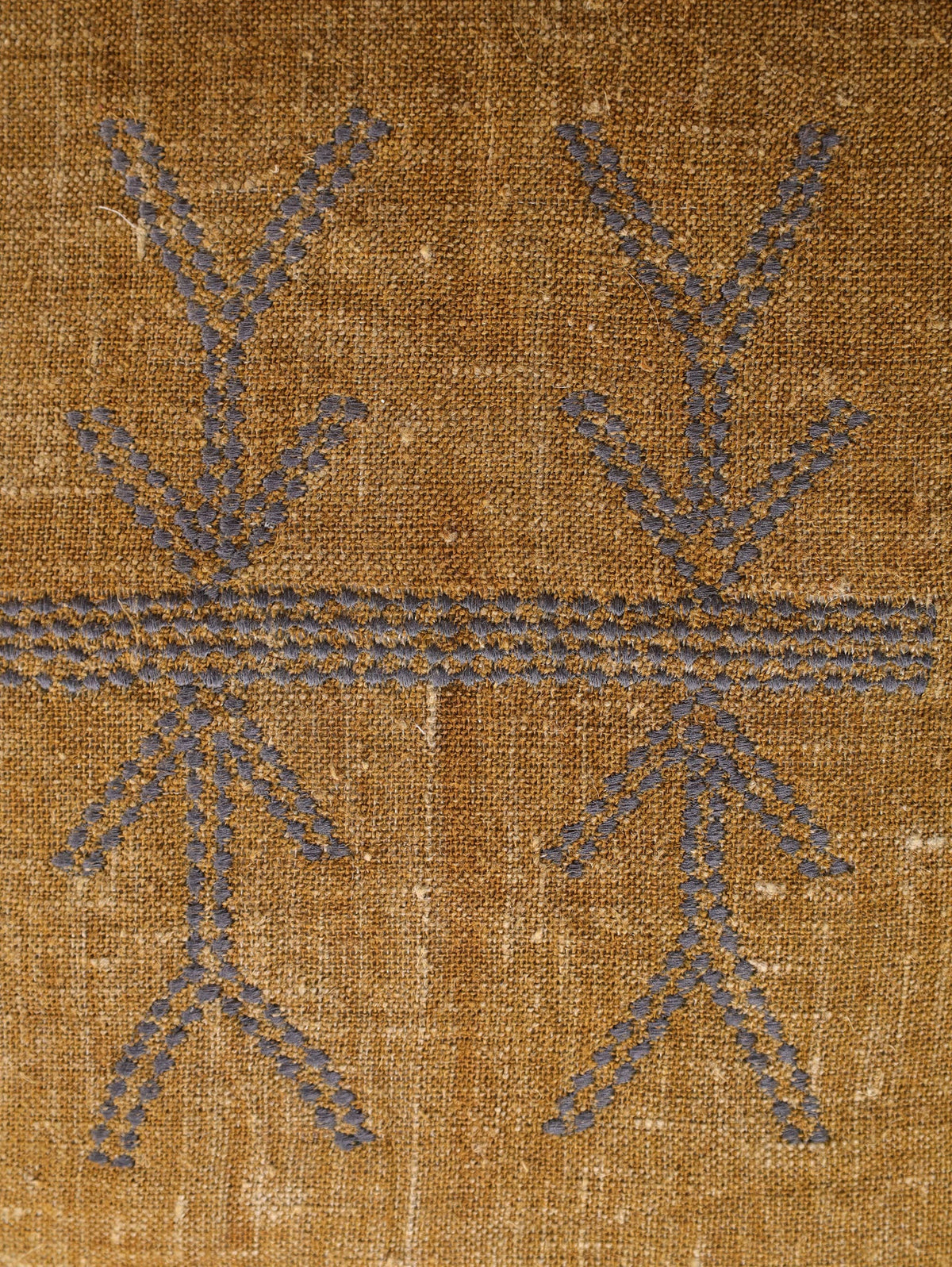 20x20 Square Boho Embroidered Linen Pillow