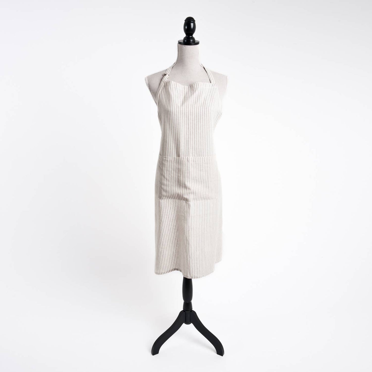 Striped Design Apron: Natural / Full