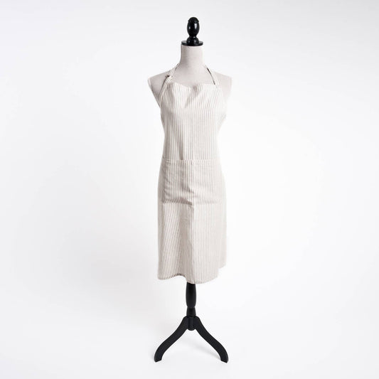 Striped Design Apron: Natural / Full