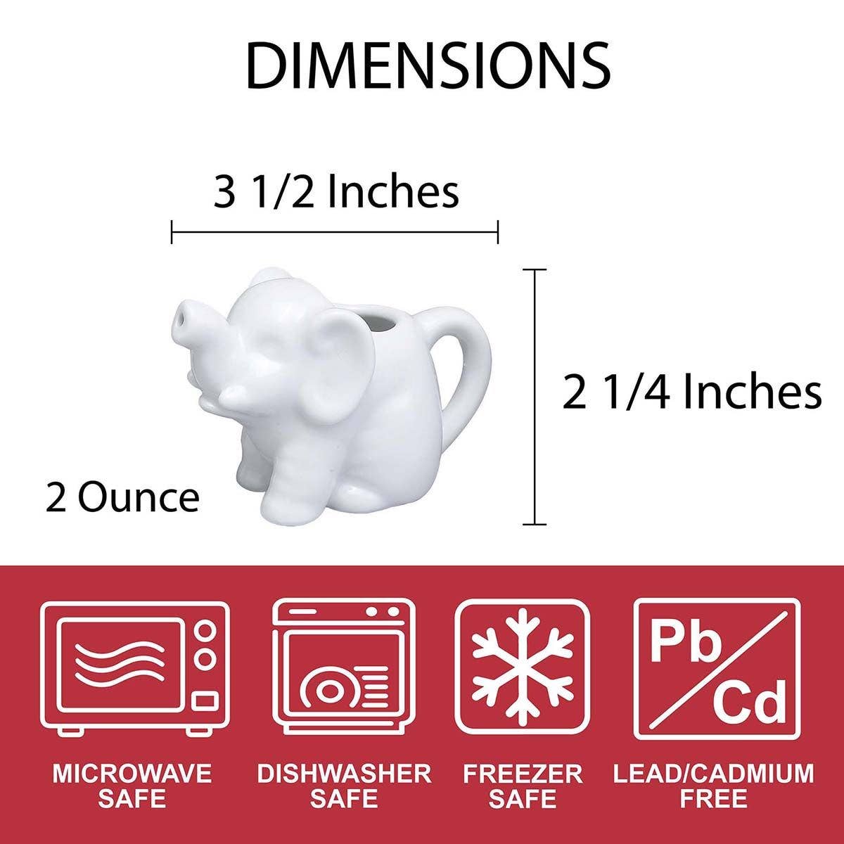 HIC Kitchen Elephant Creamer, 2oz