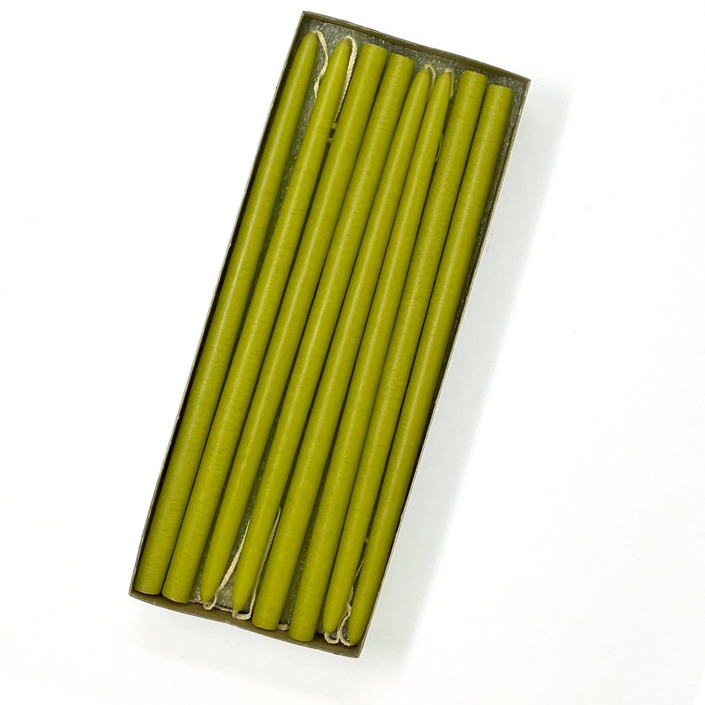 10" Unscented Hand Dipped Tiny Taper Candles - 39 Colors: Shell White