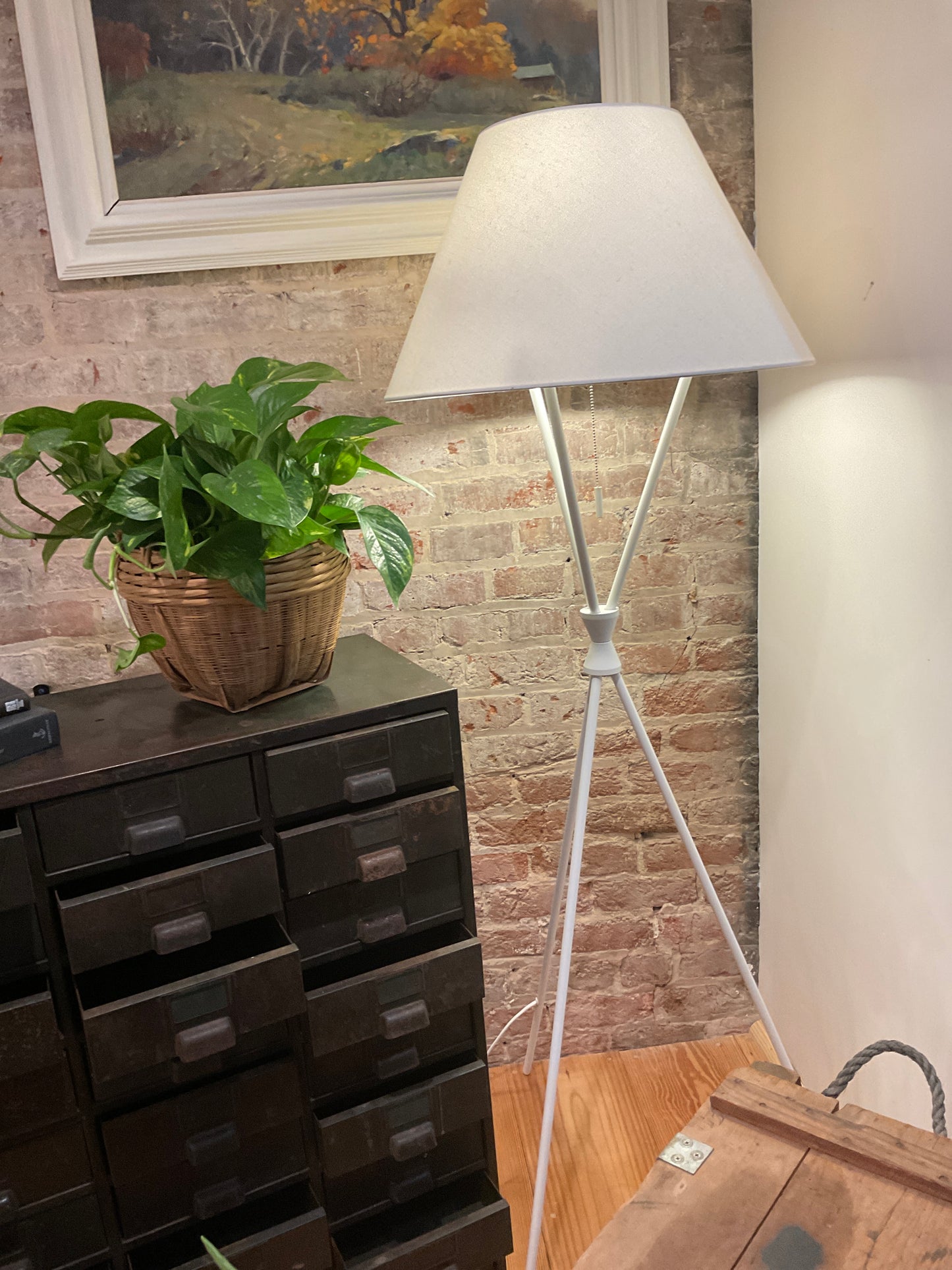 White Tripod Floor Lamp