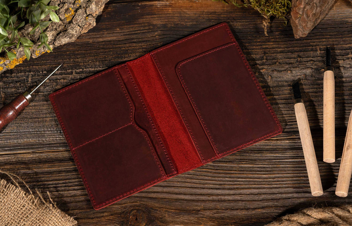 Passport Cover, Genuine Leather Passport Holder Case: Green