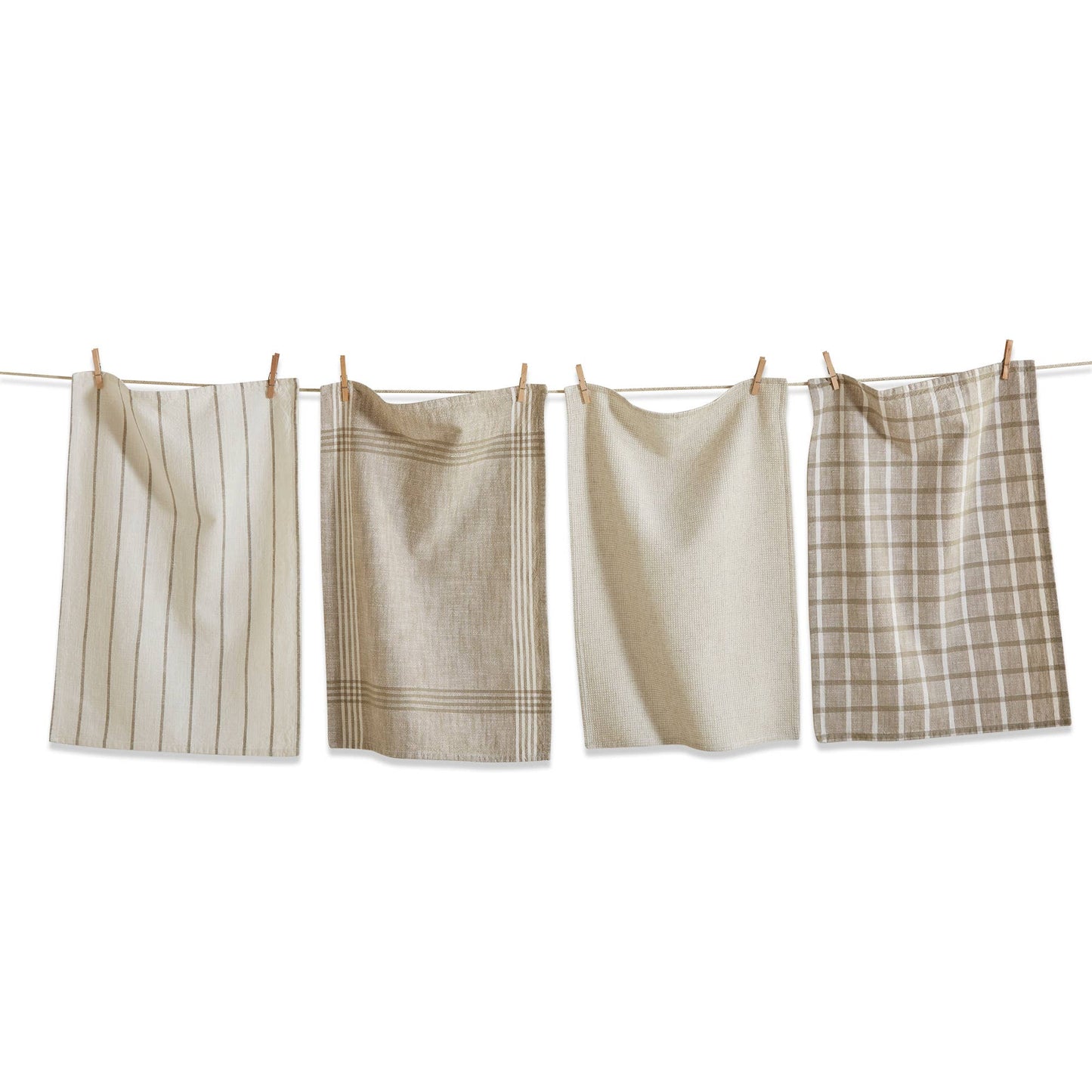 Canyon Woven Dishtowel Set of 4 White Multi Cotton Everyday