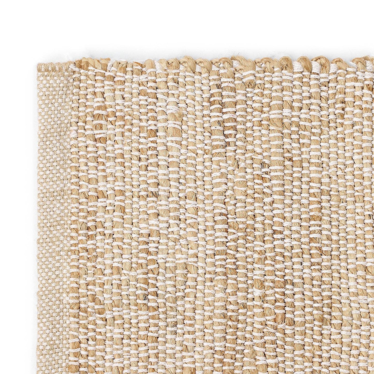 · REDEARTH · Jute Cotton Area Rug - 8'x10' Rectangular Rug, Sustainable Handwoven, Non-Shedding, Soft & Durable – Reversible, Neutral Tones for Home Décor in Living Room, Dining Room, Bedroom