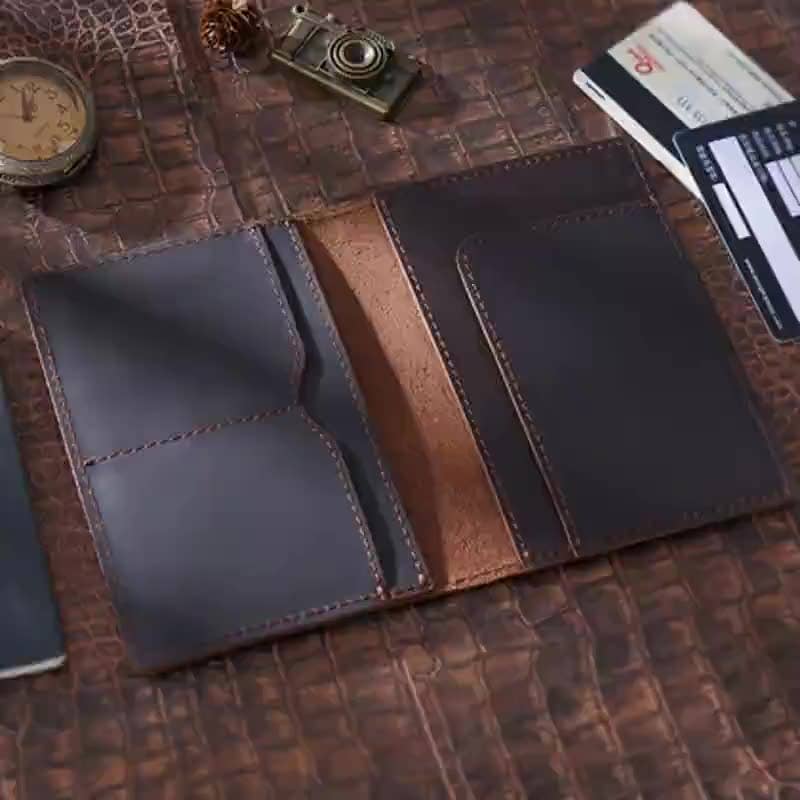 Passport Cover, Genuine Leather Passport Holder Case