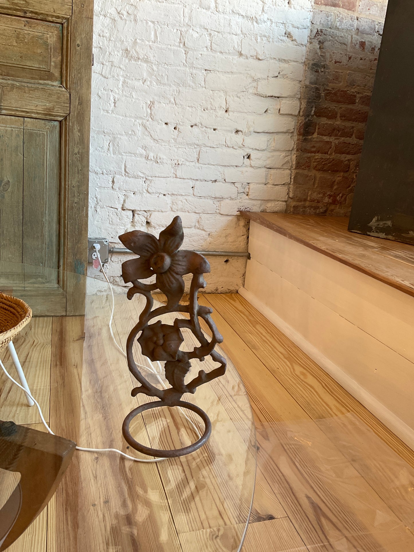 Ornate Cast Iron Candle Holder