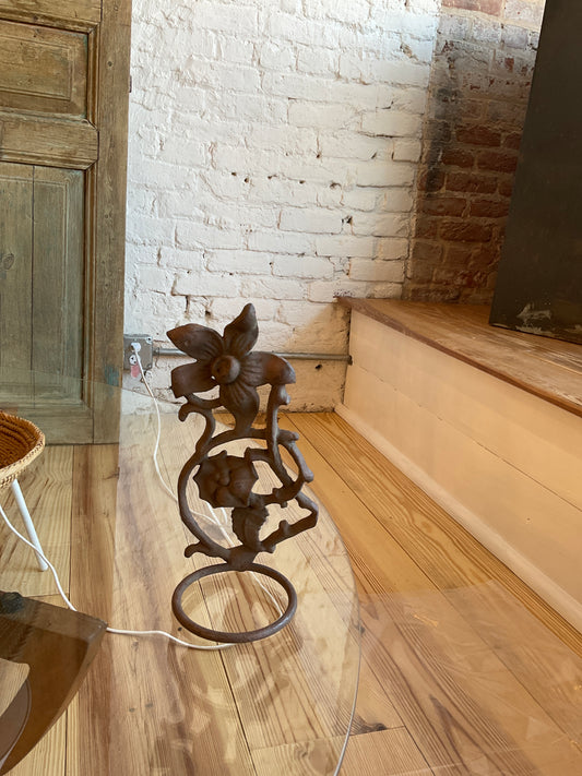 Ornate Cast Iron Candle Holder