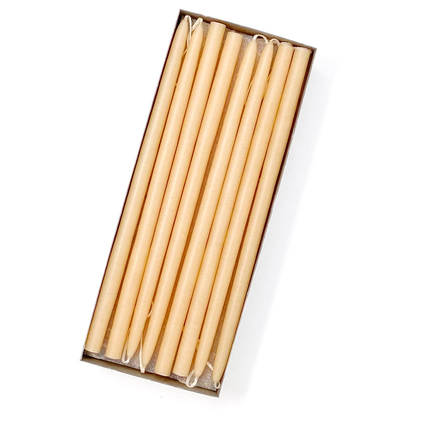 10" Unscented Hand Dipped Tiny Taper Candles - 39 Colors: Shell White