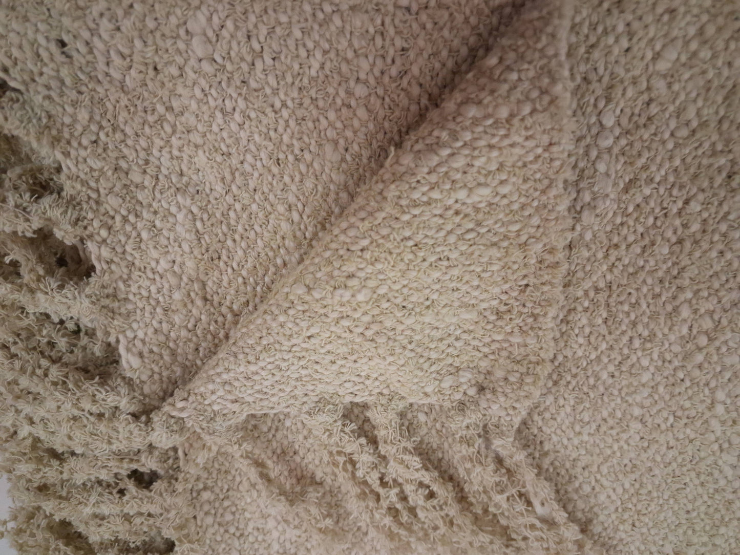 Cotton Handloom Weave Solid Throw Blanket
