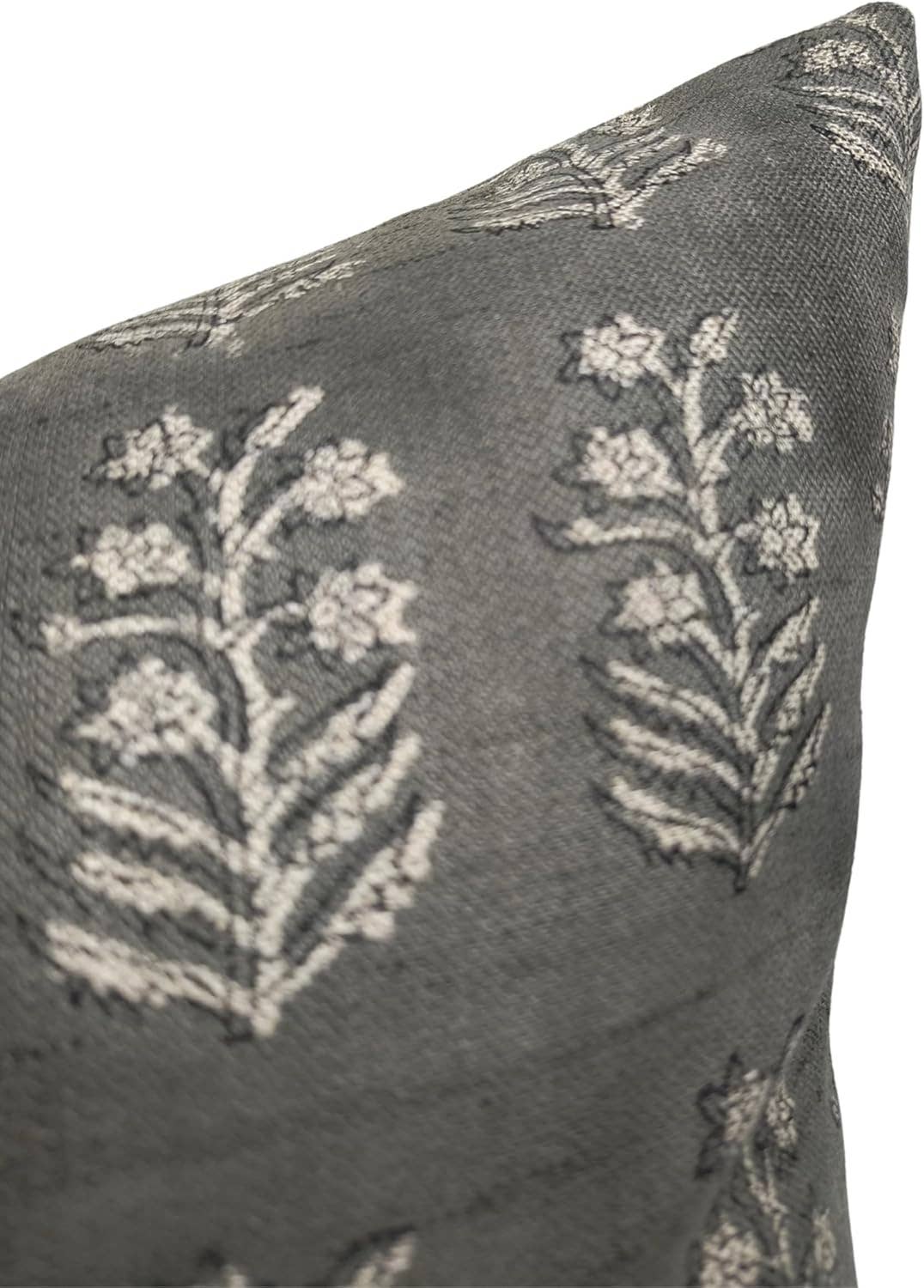 Indian Print Linen Blend Pillow Cover - Indradhanush: Linen Blend / One Side / 20X20