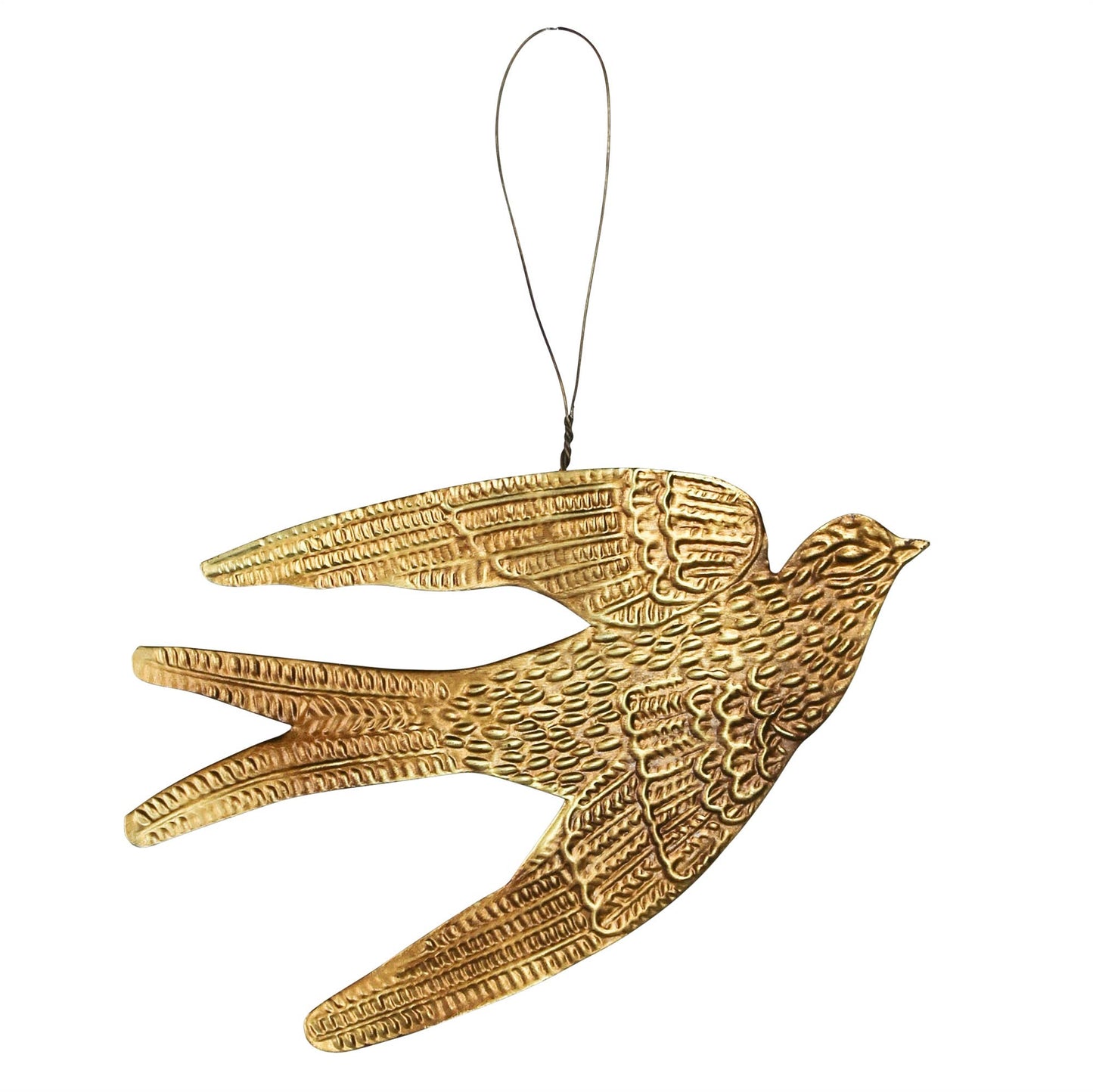 Brass plated thin metal Bird Ornament