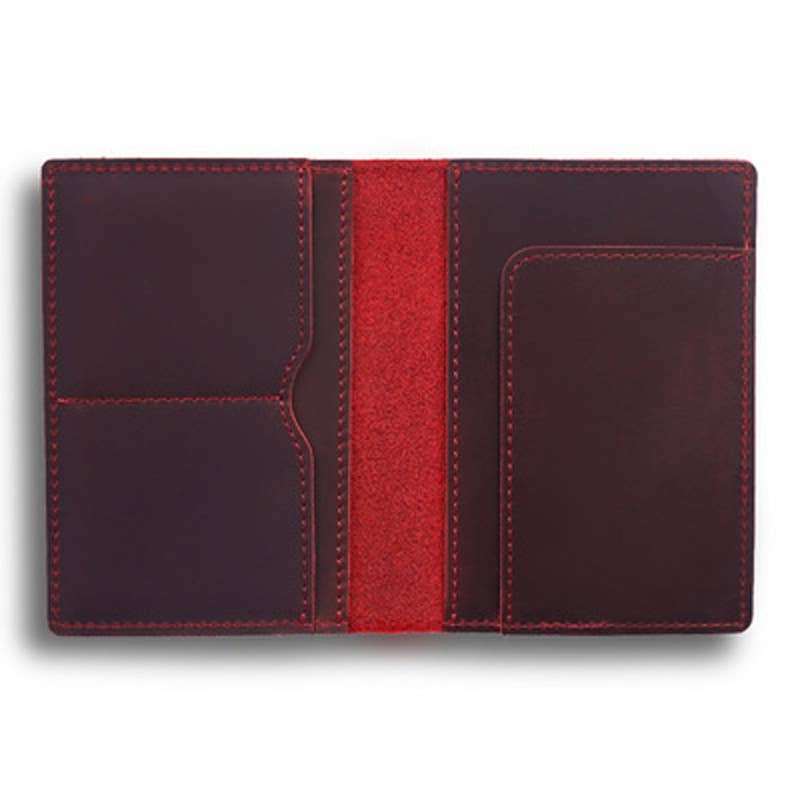 Passport Cover, Genuine Leather Passport Holder Case: Green