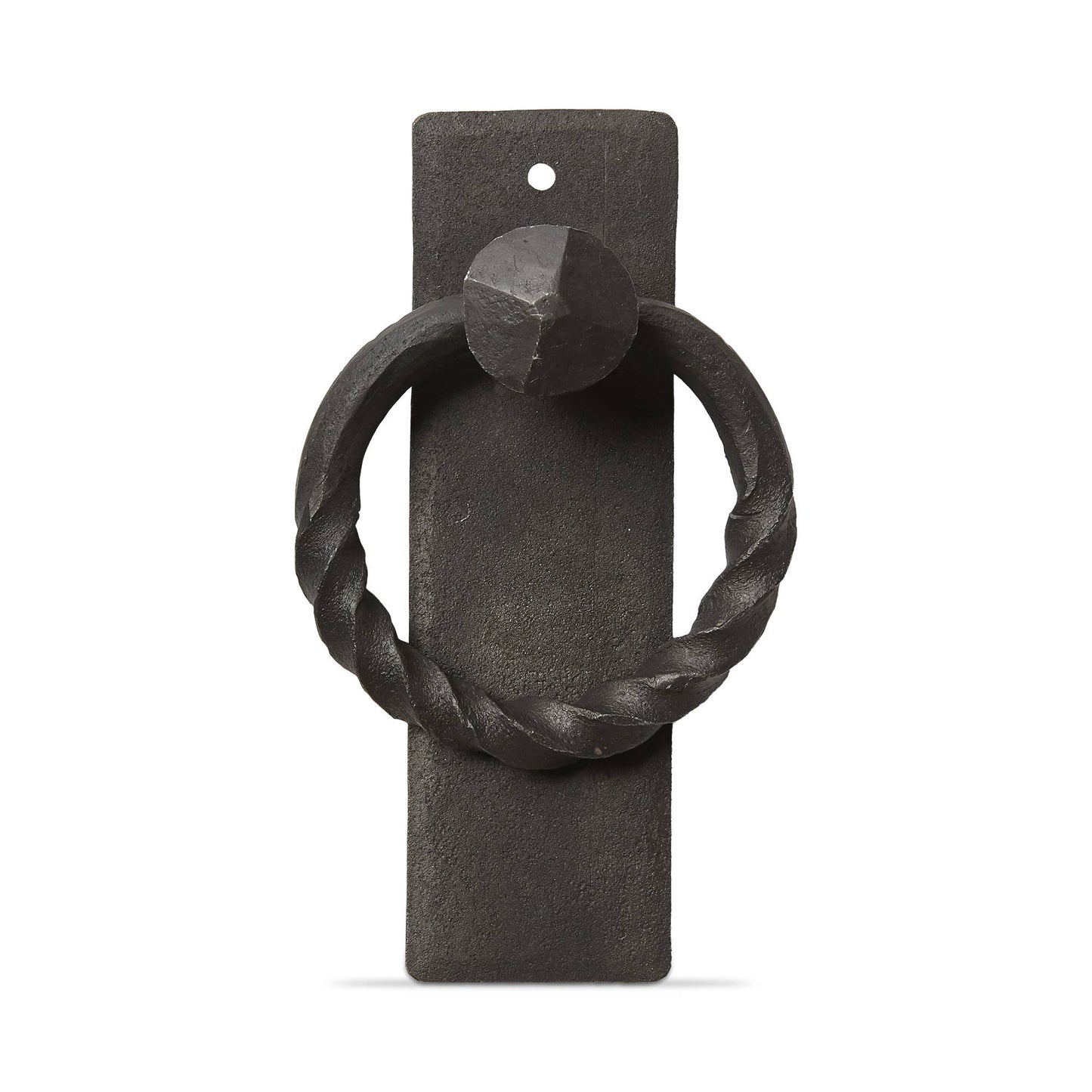 Twisted Forged Door Knocker - Black  Iron