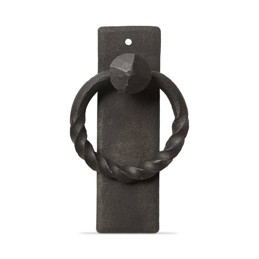 Twisted Forged Door Knocker - Black  Iron