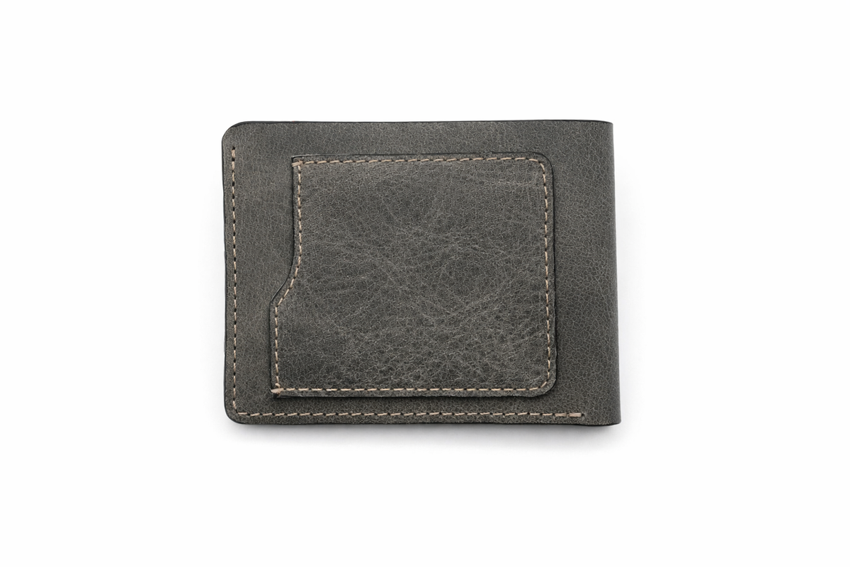 Men’s Full-Grain Crazy Leather Bifold Wallet Premium Leather: Light Brown