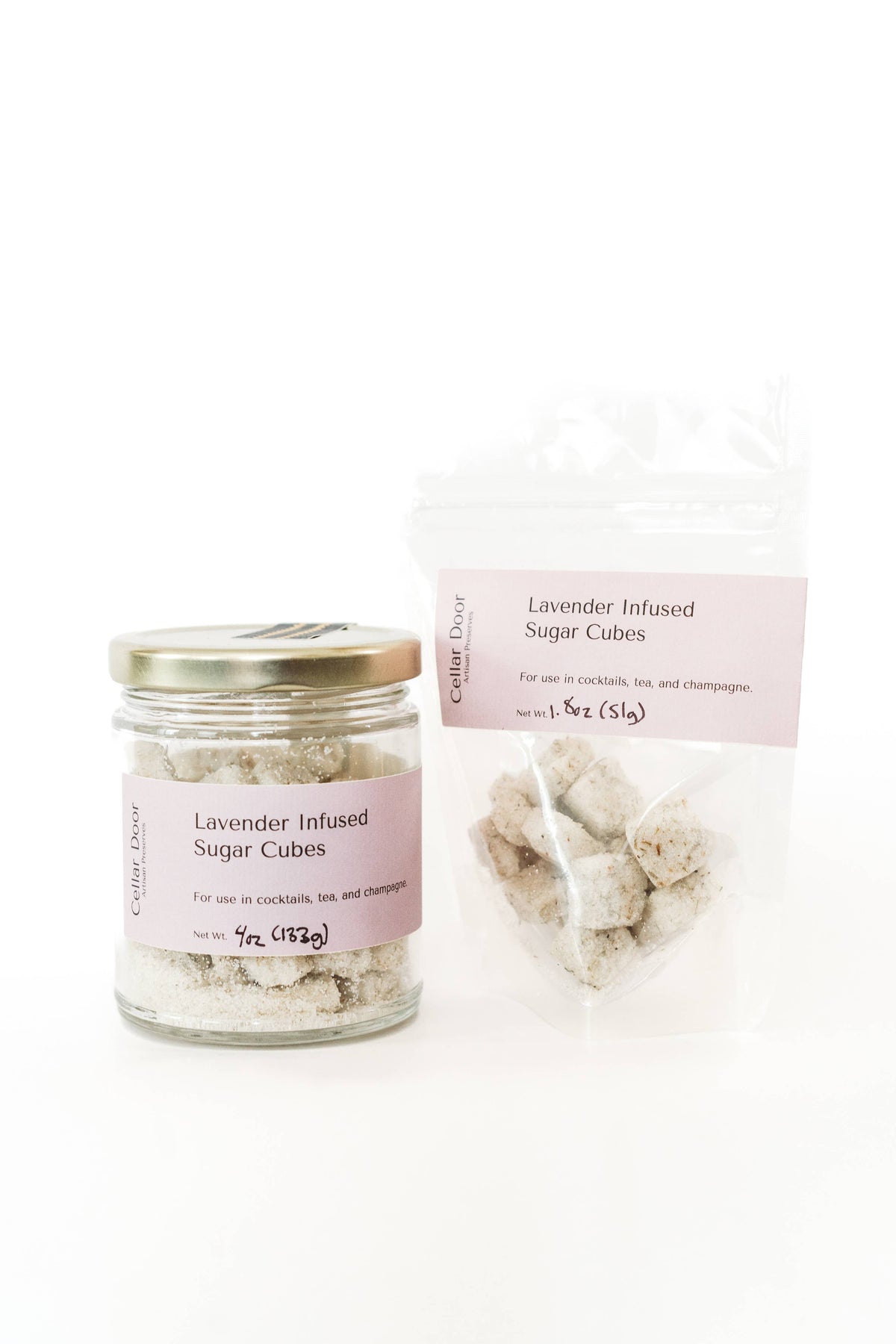 Lavender Infused Sugar Cubes-Jar 4oz