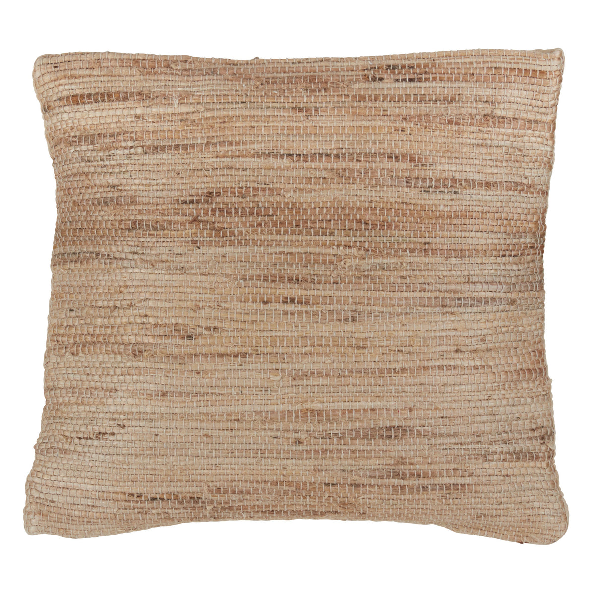 Jute Chindi Pillow-Down Filled: Natural / Down Insert / 18"
