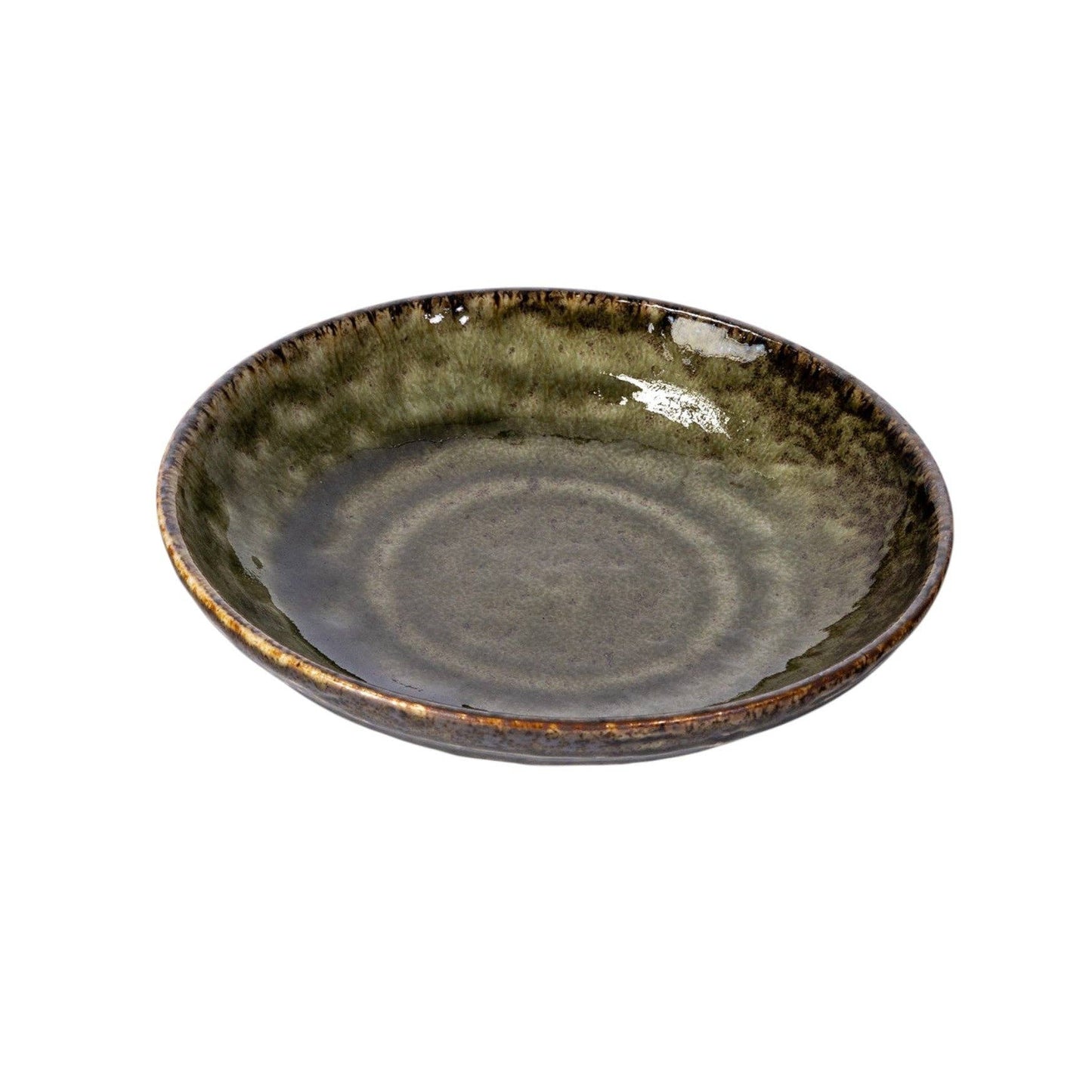 Porcelain Small Plate Green Oribe