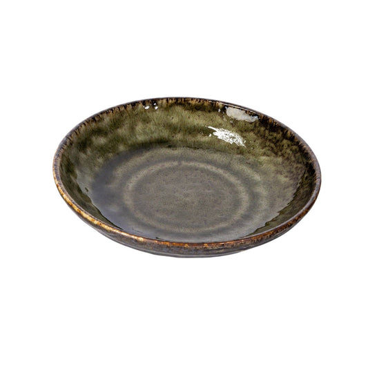 Porcelain Small Plate Green Oribe