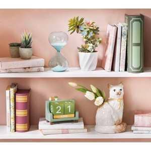 Light Green Sand Timer Hourglass Decor Borosilicate Glass