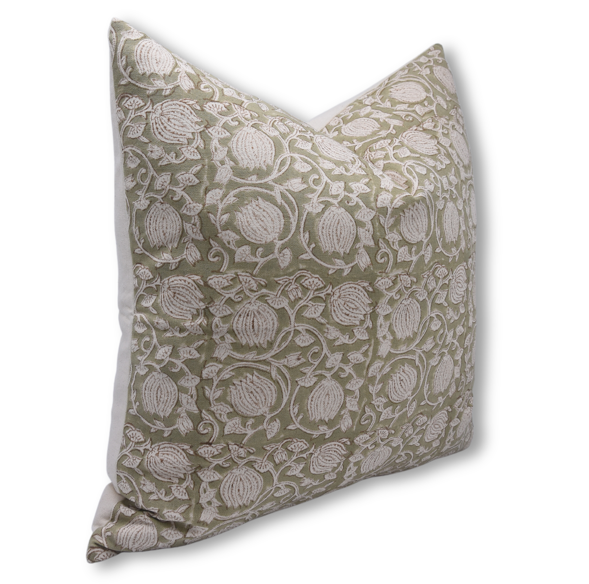 Royal Block Printed Duck Canvas Pillow - 6 kamal 20x20 Inch