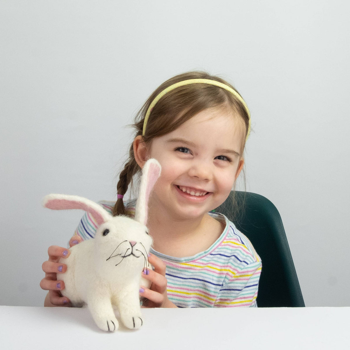 Toys - Bunny Rabbit - White - Small and Large: S