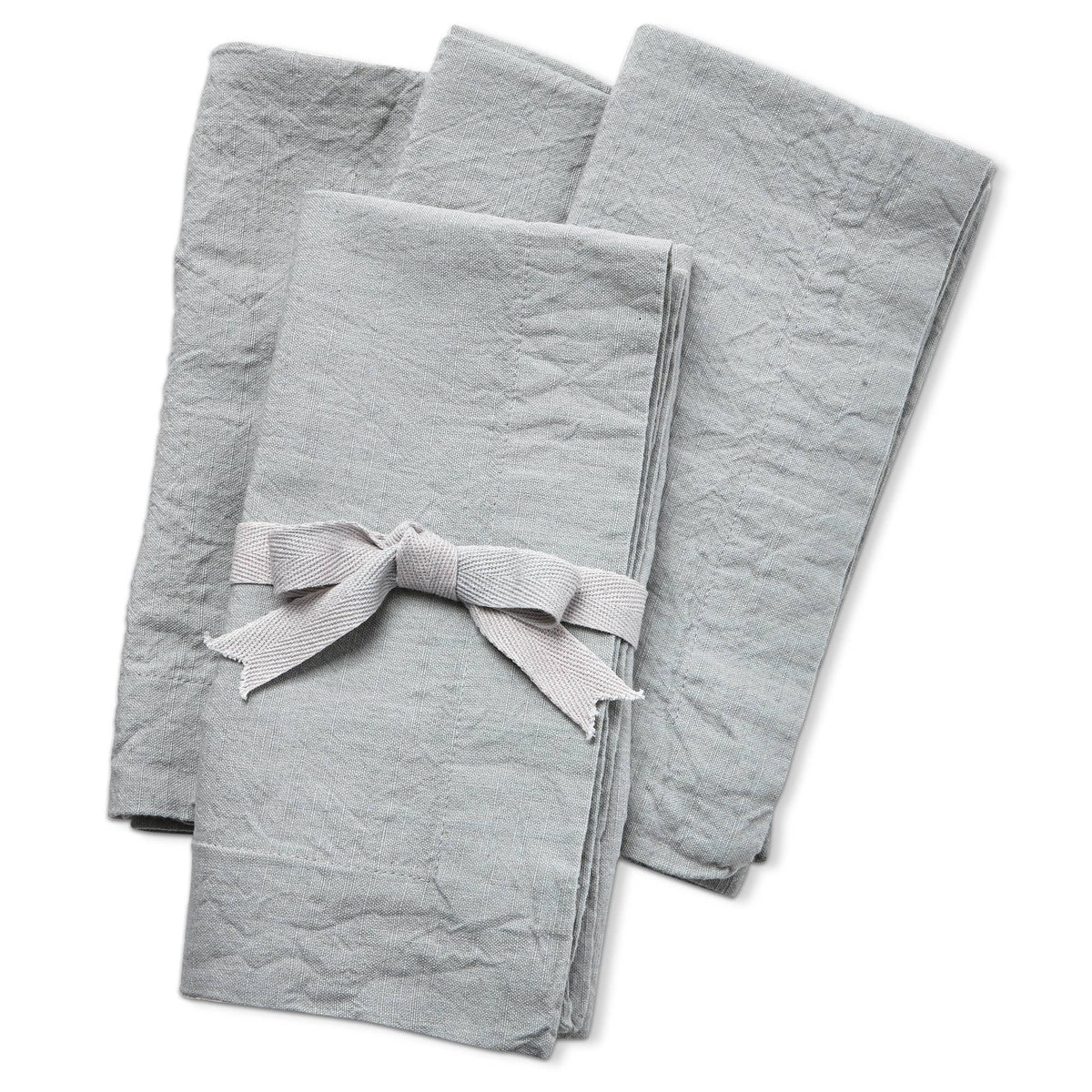 Light Gray Cotton Slub Napkins – Set of 4