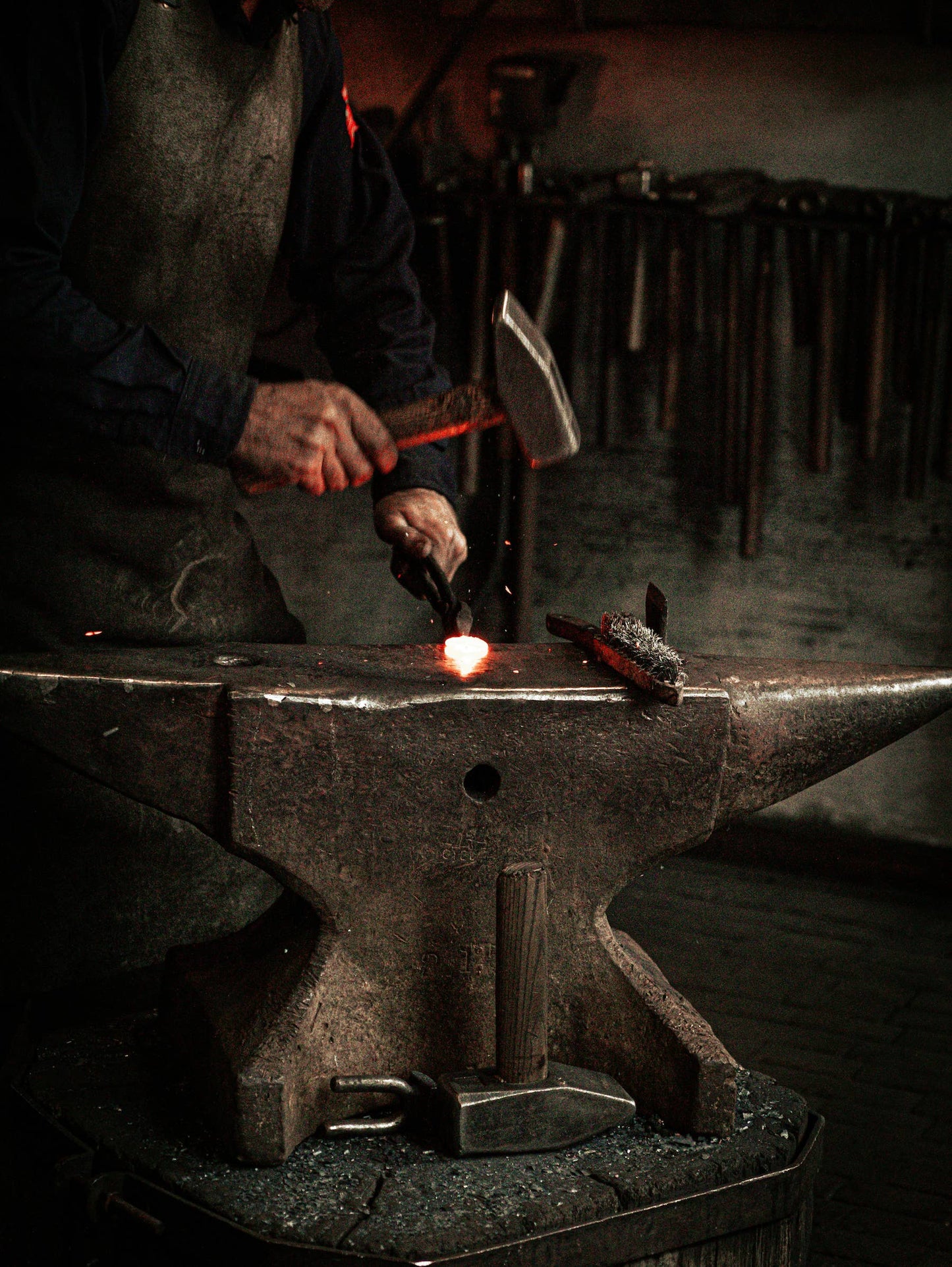 Hand-Forged Iron Candle Stands - Set of 2