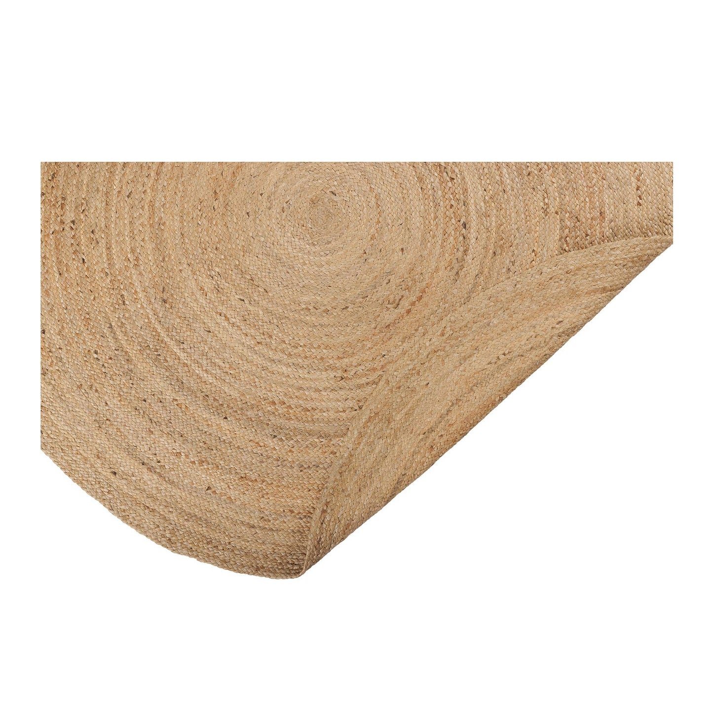 Round Area Rug 8 Feet Braided Natural Jute Rug: Natural / Circular 8'x8'