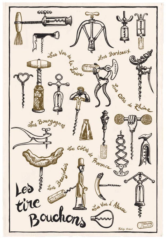 Tea Towel Les Tire-Bouchon 48 X 72Cm