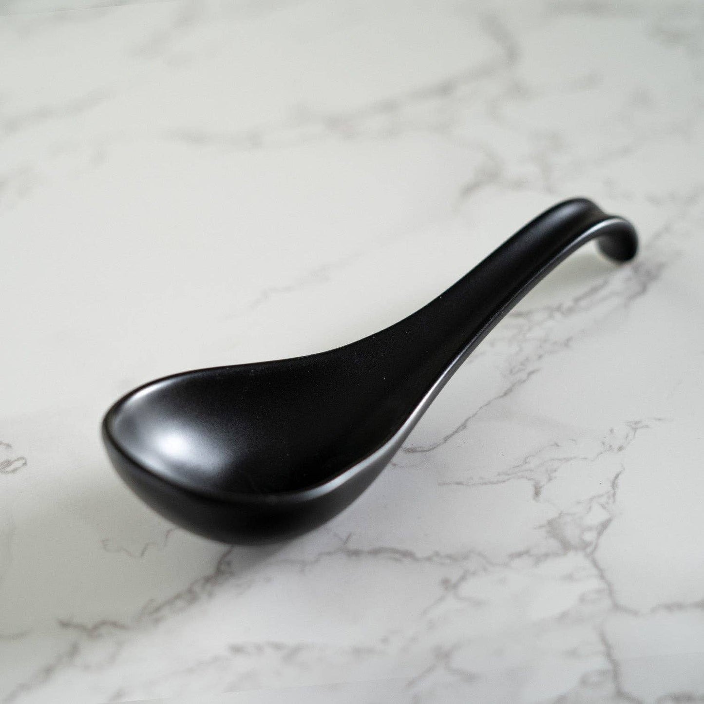 Porcelain Soup Spoon / Black