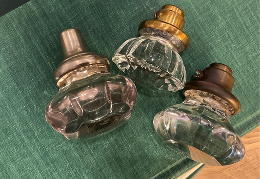 Vintage glass door knobs