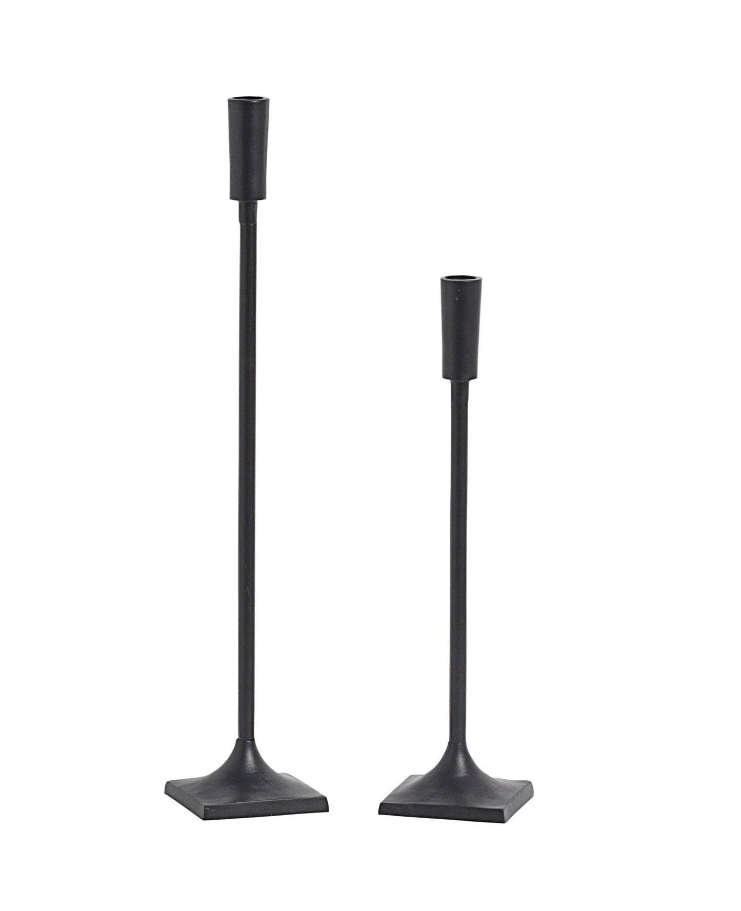 Candle Holder Black H 27.56" & Dia 3.9": Black / Aluminum