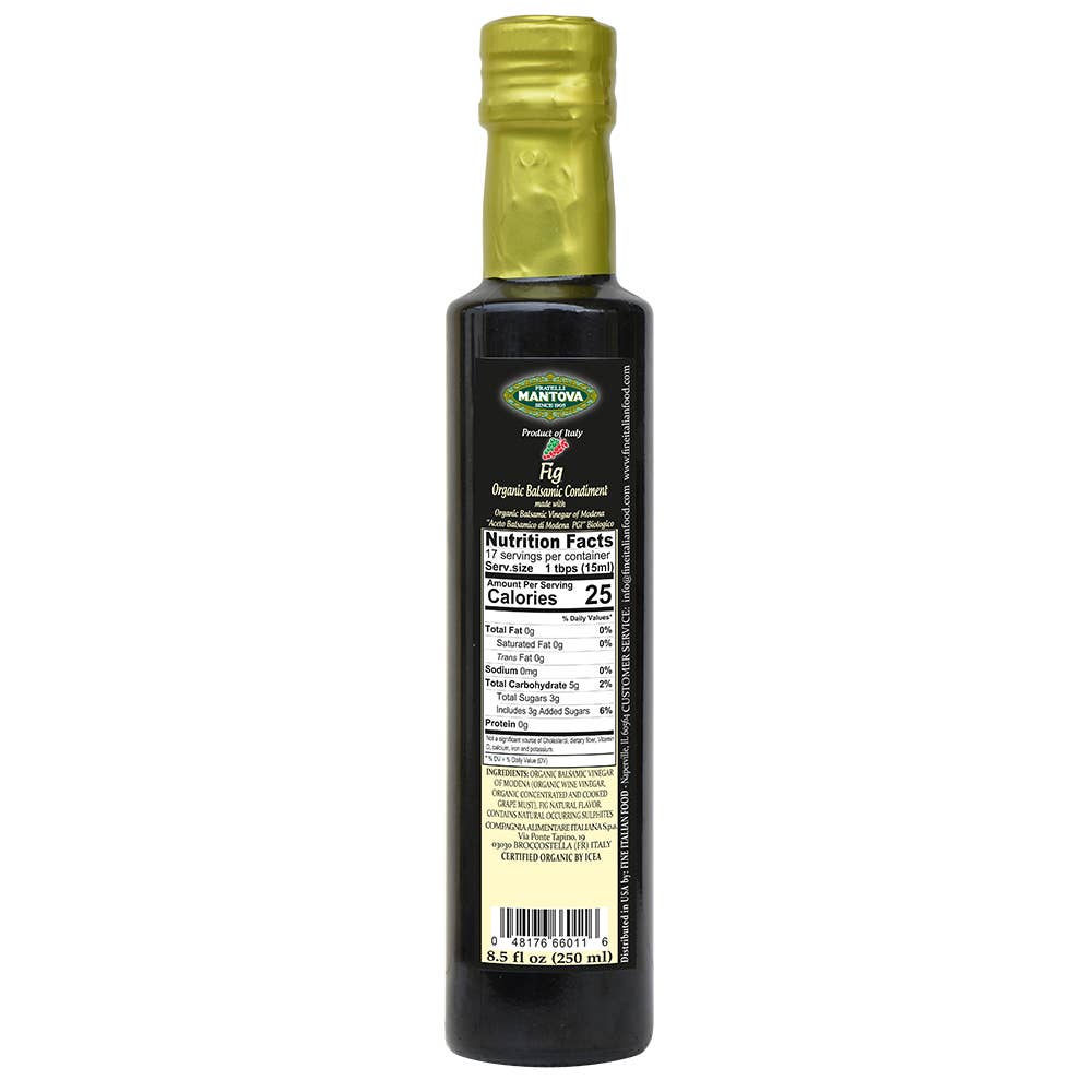 Mantova Organic Fig Balsamic Condiment, 8.5 fl. oz.