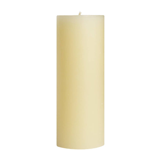 Off White Unscented Pillar Candles - set of 2