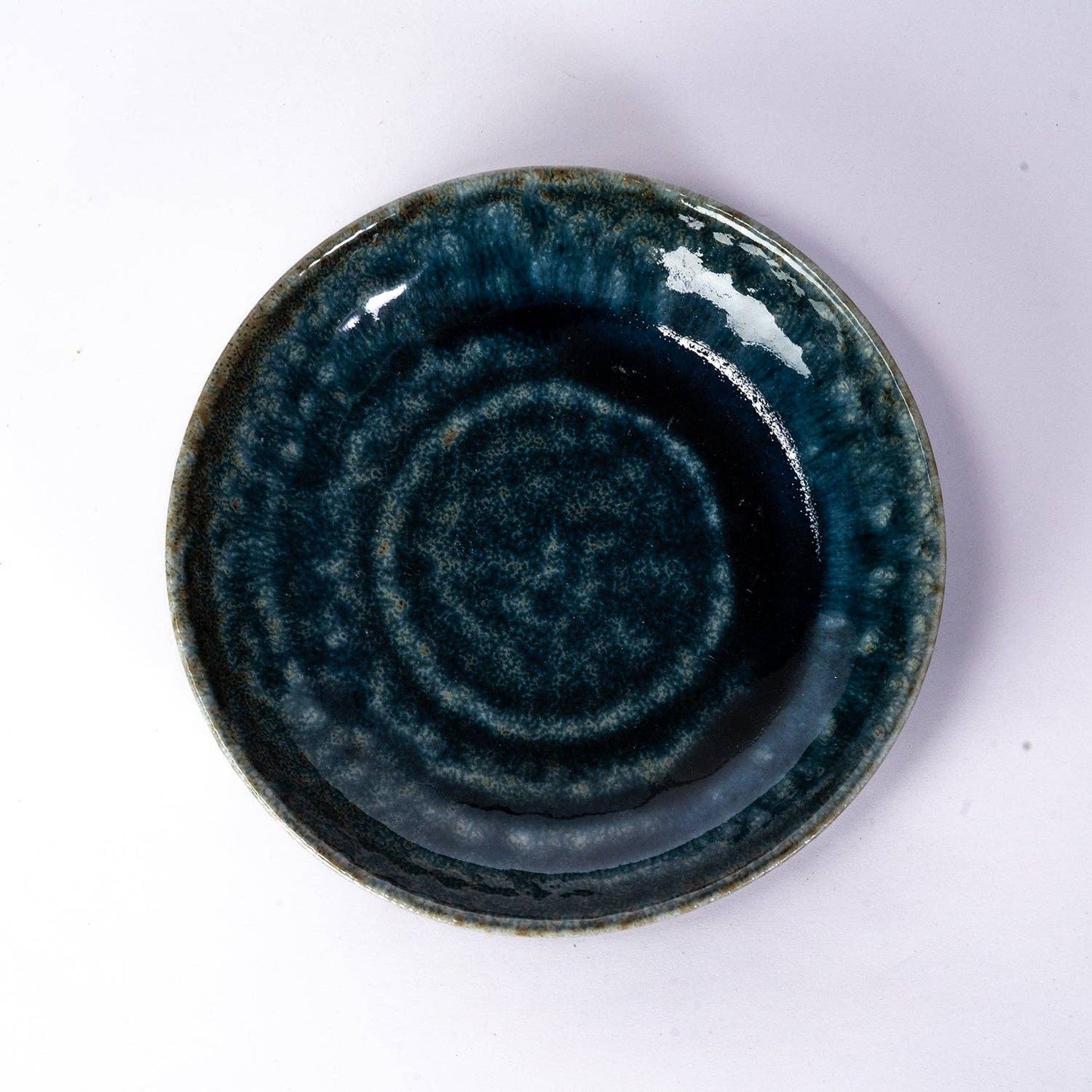Porcelain Small Plate Blue Oribe