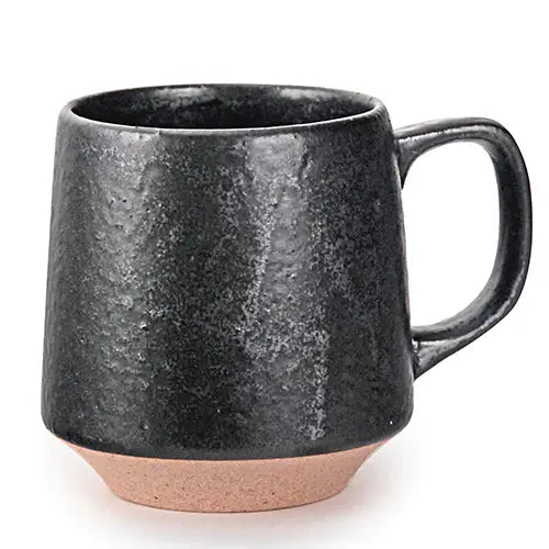 Minoyaki Japanese black glazed Mug with Handle