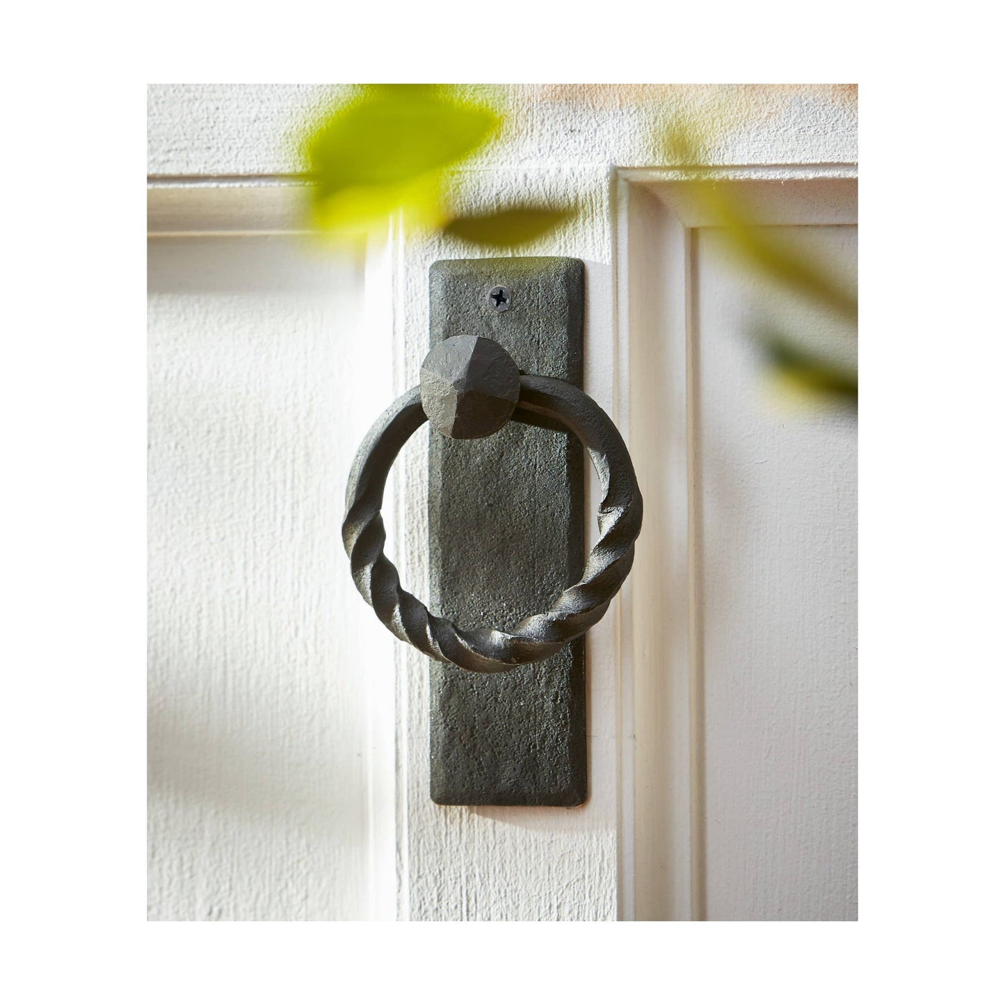 Twisted Forged Door Knocker - Black  Iron