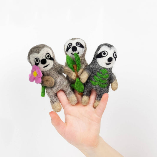 Finger Puppets - Sloth - Assorted