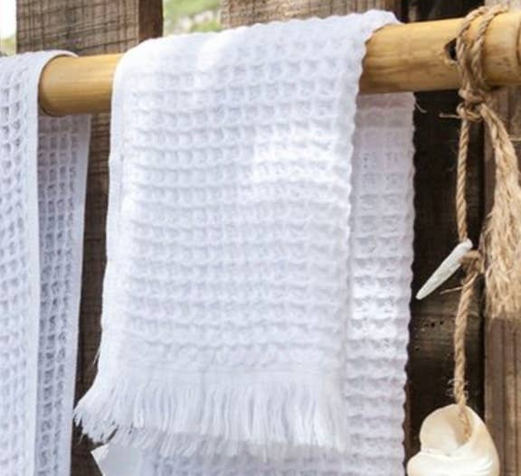 Waffle Soft 100% Cotton Small Turkish Towel - 5 Colors: Sand