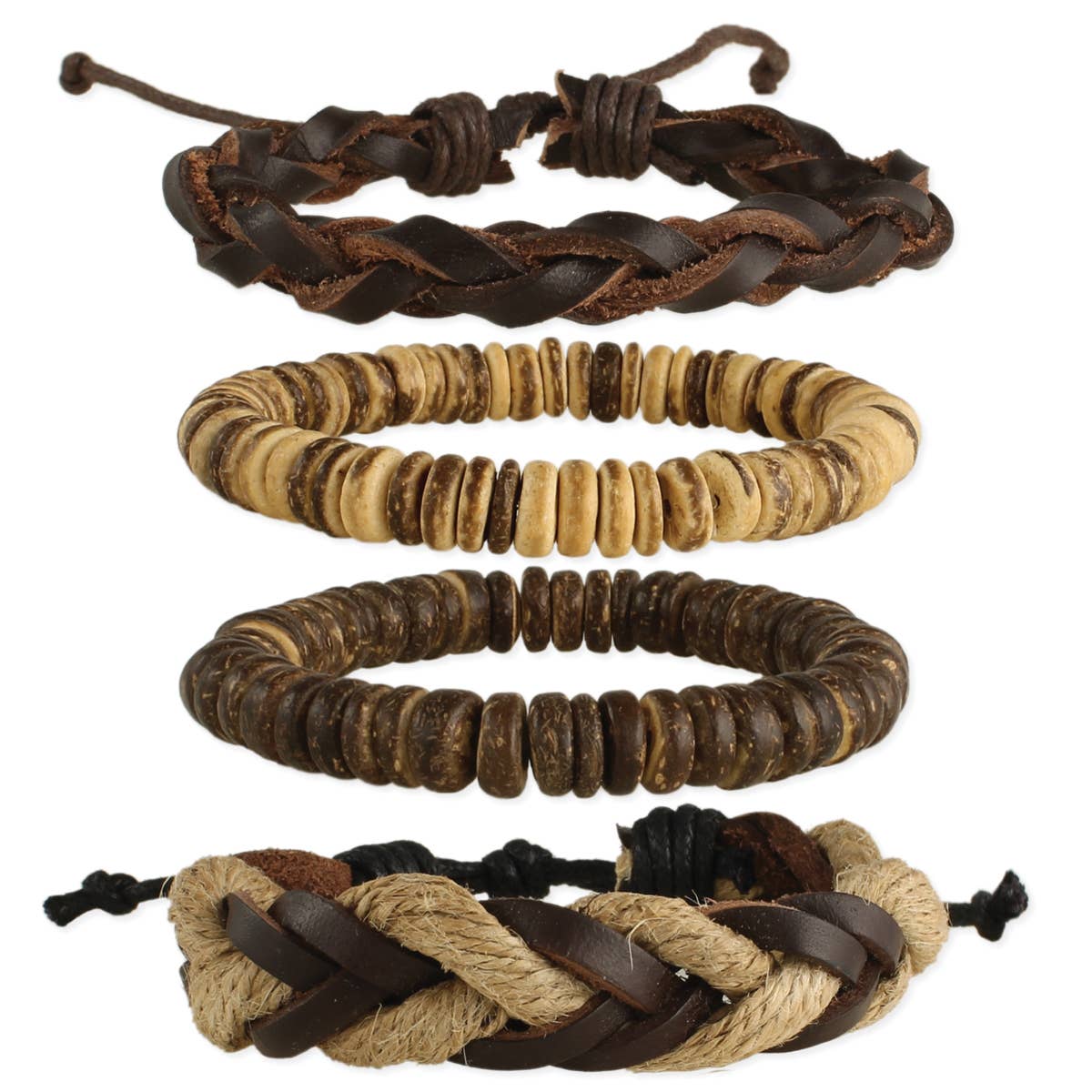 Driftwood Beach Wood & Cord Bracelets- 4 styles, each sold separately