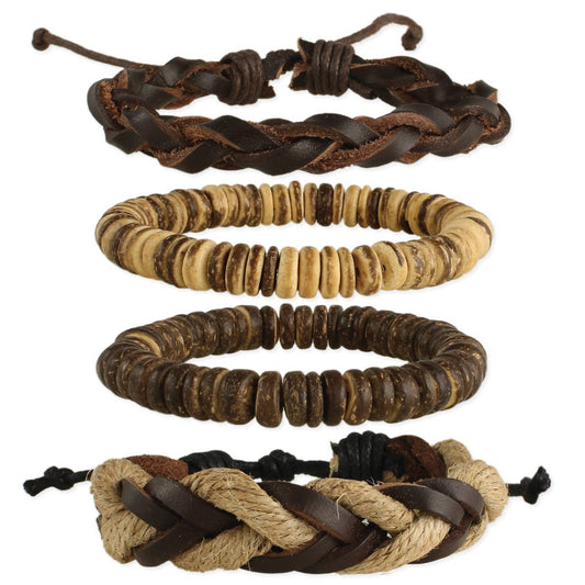 Driftwood Beach Wood & Cord Bracelets- 4 styles, each sold separately