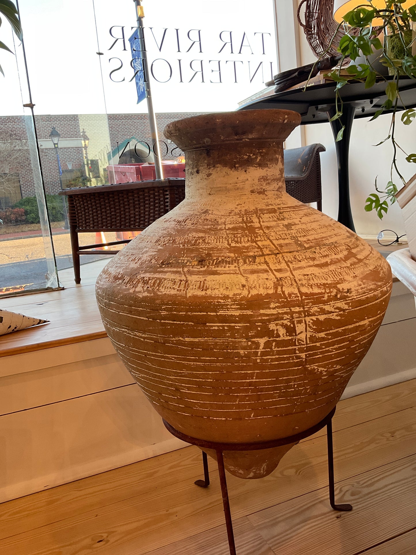 Antique Large Mediterranean Floor Vase