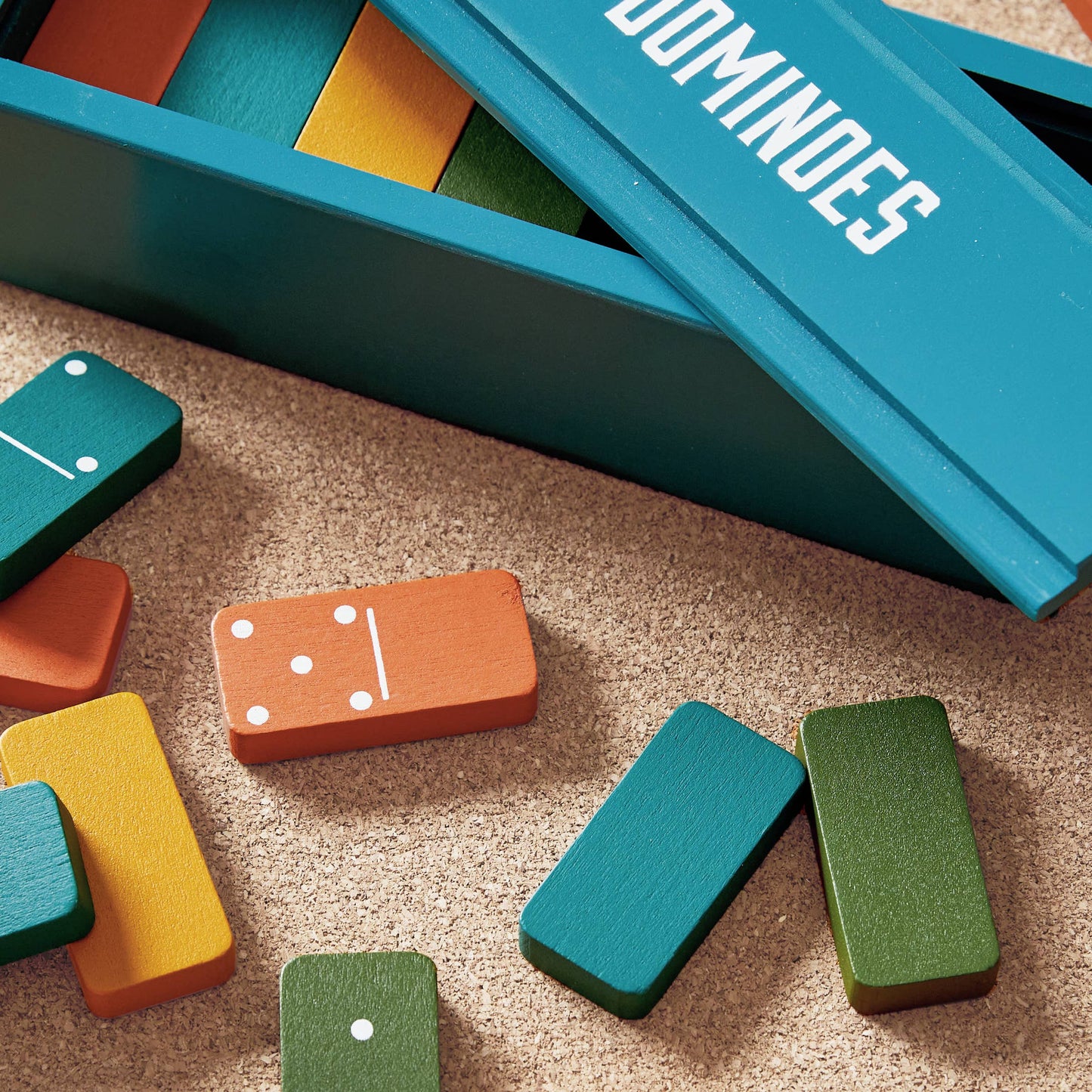 Pop of Color Wooden Dominoes Multi